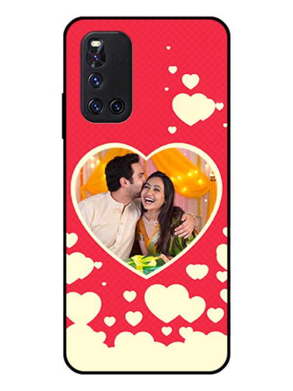 Custom Vivo V19 Custom Glass Mobile Case  - Love Symbols Phone Cover Design