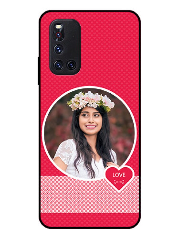 Custom Vivo V19 Personalised Glass Phone Case  - Pink Pattern Design