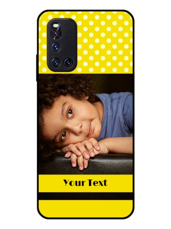 Custom Vivo V19 Custom Glass Phone Case  - Bright Yellow Case Design