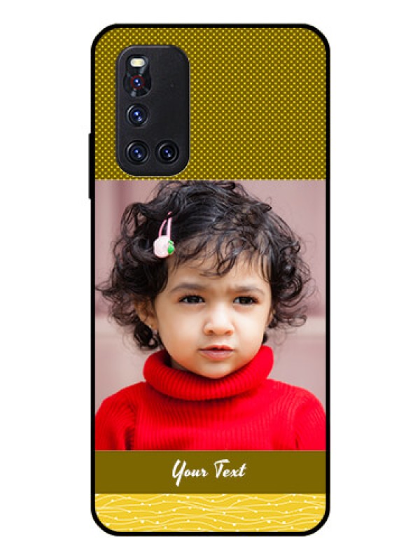 Custom Vivo V19 Custom Glass Phone Case  - Simple Green Color Design
