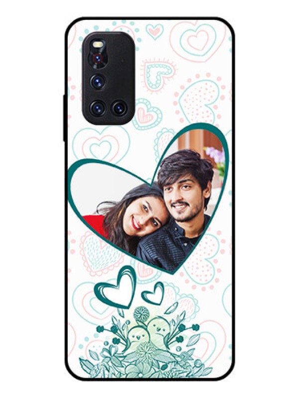 Custom Vivo V19 Photo Printing on Glass Case  - Premium Couple Design
