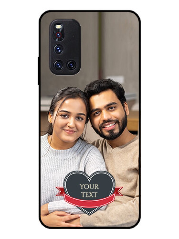 Custom Vivo V19 Custom Glass Phone Case  - Just Married Couple Design