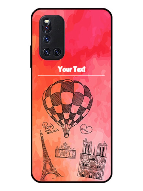 Custom Vivo V19 Custom Glass Phone Case  - Paris Theme Design