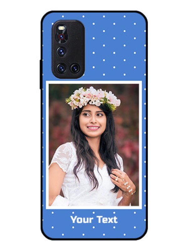 Custom Vivo V19 Photo Printing on Glass Case  - Polka dots design