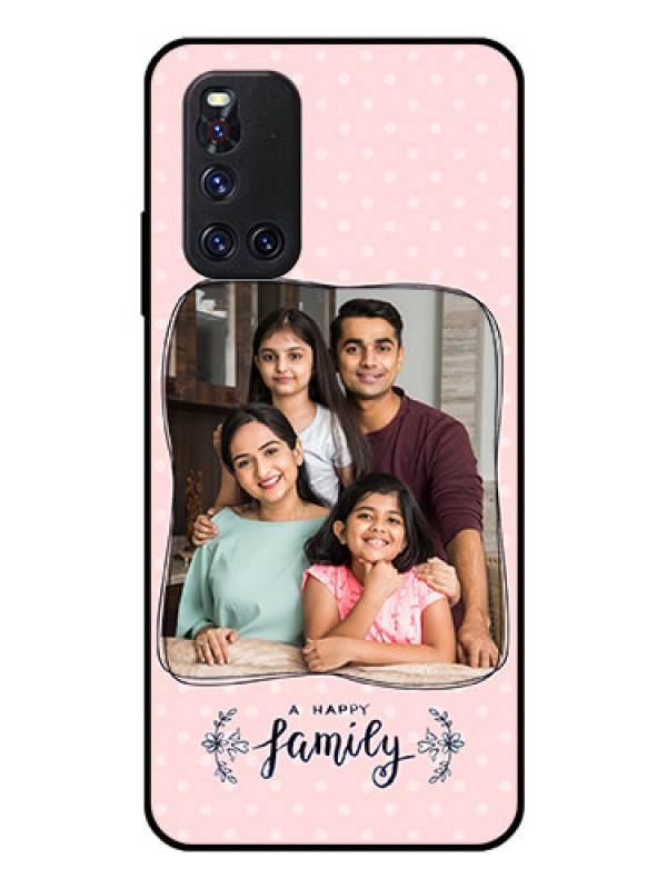 Custom Vivo V19 Custom Glass Phone Case  - Family with Dots Design