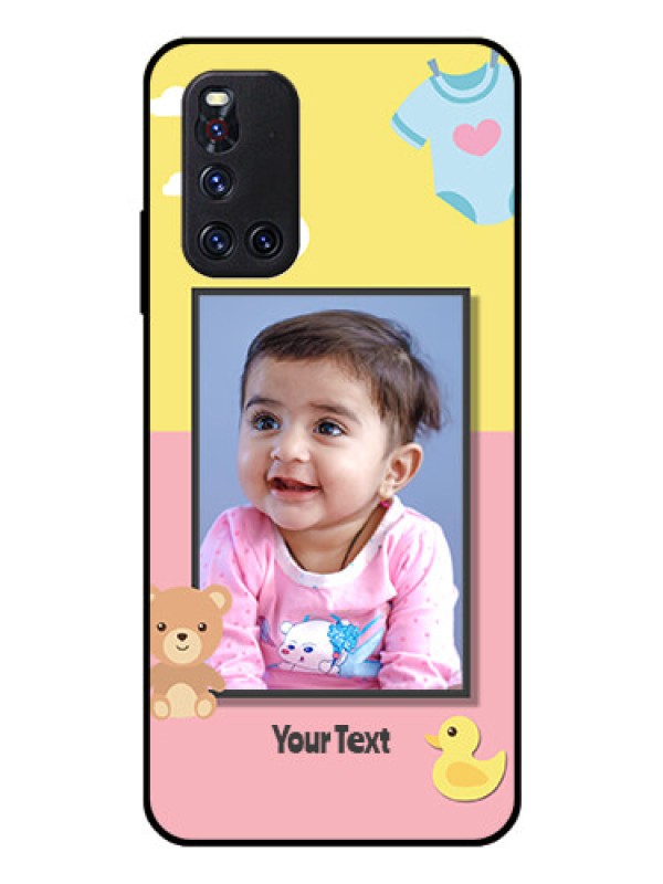 Custom Vivo V19 Photo Printing on Glass Case  - Kids 2 Color Design