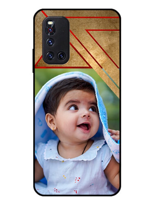 Custom Vivo V19 Personalized Glass Phone Case  - Gradient Abstract Texture Design