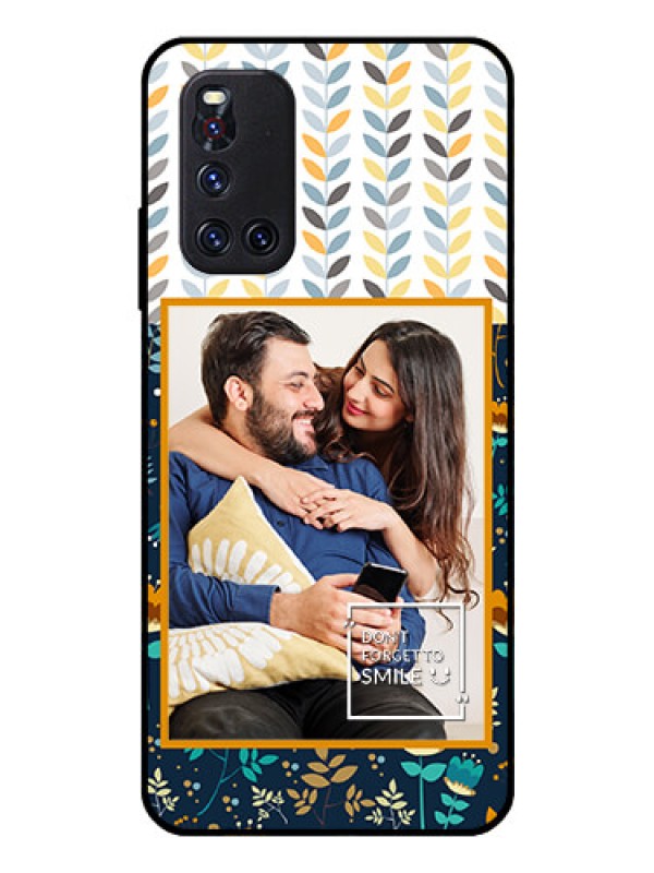 Custom Vivo V19 Custom Glass Mobile Case  - Pattern Design