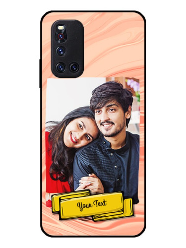 Custom Vivo V19 Personalized Glass Phone Case  - Marble Texture Design