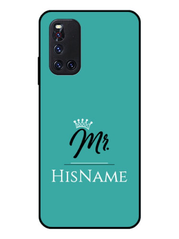 Custom Vivo V19 Custom Glass Phone Case Mr with Name