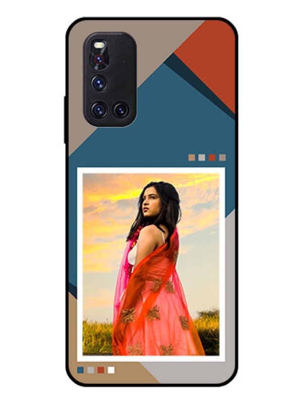 Custom Vivo V19 Personalized Glass Phone Case - Retro color pallet Design