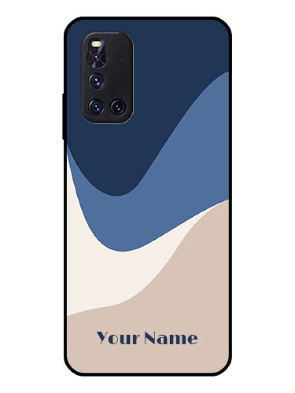 Custom Vivo V19 Custom Glass Phone Case - Abstract Drip Art Design