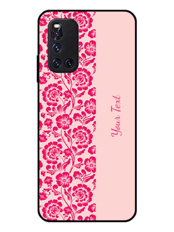 Custom Vivo V19 Custom Glass Phone Case - Attractive Floral Pattern Design