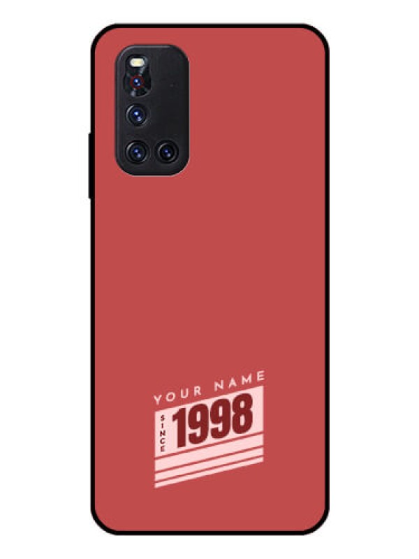 Custom Vivo V19 Custom Glass Phone Case - Red custom year of birth Design