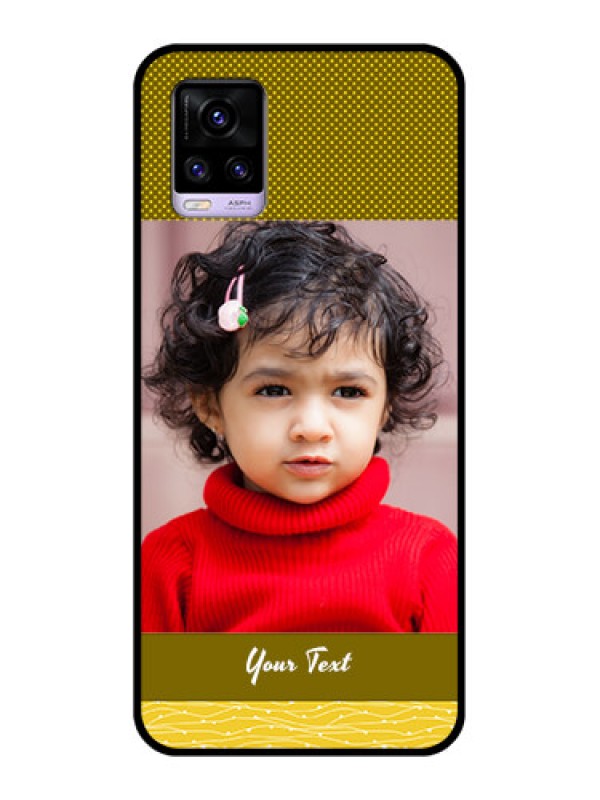 Custom Vivo V20 2021 Custom Glass Phone Case - Simple Green Color Design