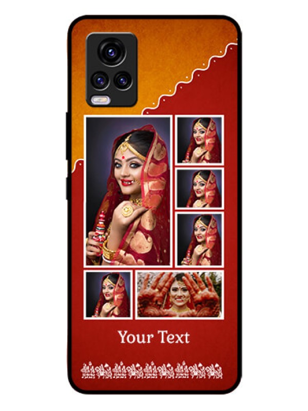 Custom Vivo V20 2021 Personalized Glass Phone Case - Wedding Pic Upload Design