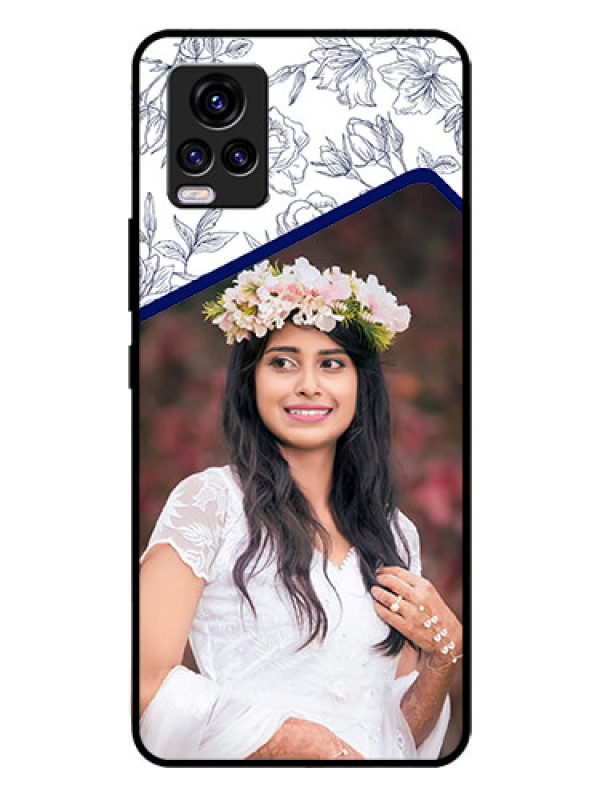 Custom Vivo V20 2021 Personalized Glass Phone Case - Premium Floral Design