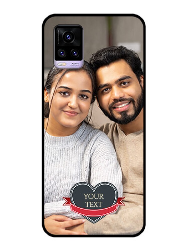 Custom Vivo V20 2021 Custom Glass Phone Case - Just Married Couple Design