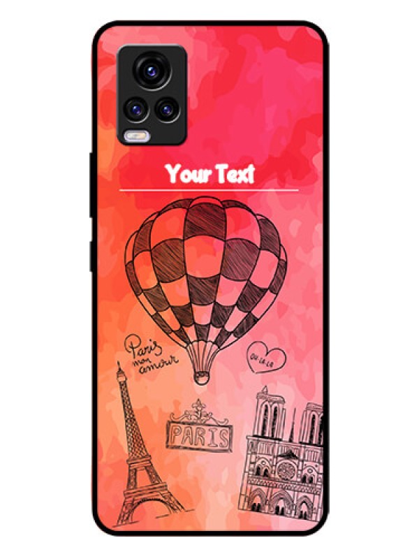 Custom Vivo V20 2021 Custom Glass Phone Case - Paris Theme Design