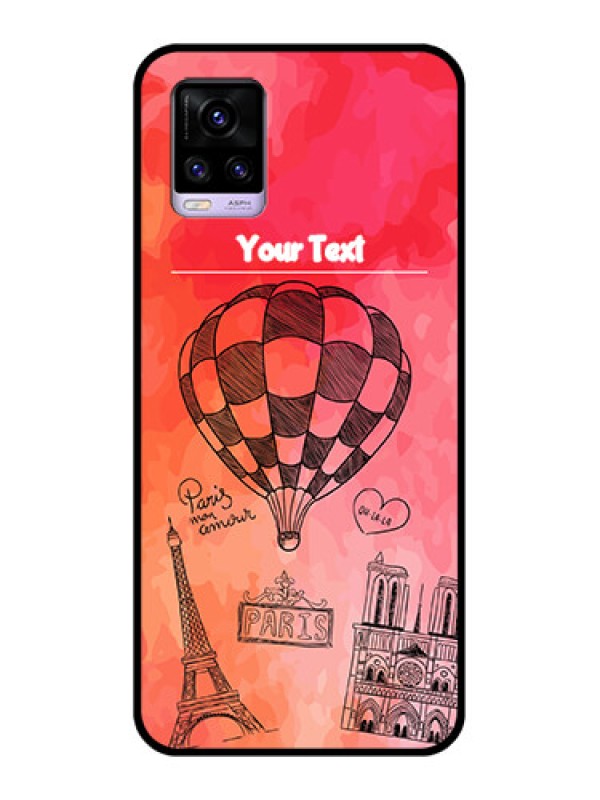 Custom Vivo V20 2021 Custom Glass Phone Case - Paris Theme Design