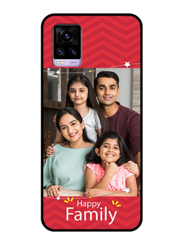Custom Vivo V20 2021 Personalized Glass Phone Case - Happy Family Design