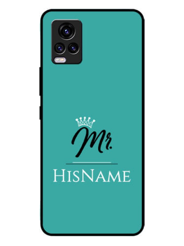 Custom Vivo V20 2021 Custom Glass Phone Case Mr with Name