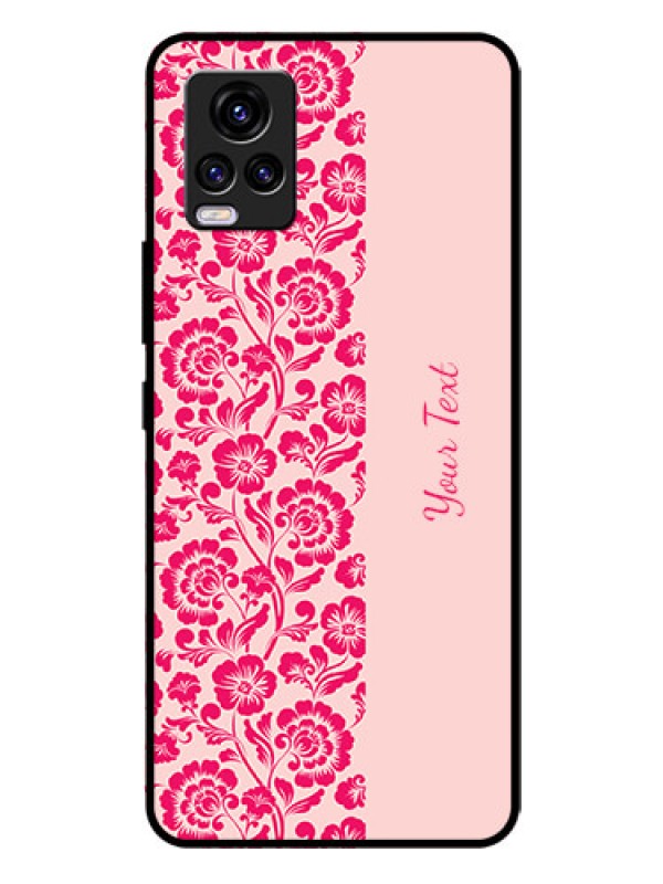 Custom Vivo V20 2021 Custom Glass Phone Case - Attractive Floral Pattern Design
