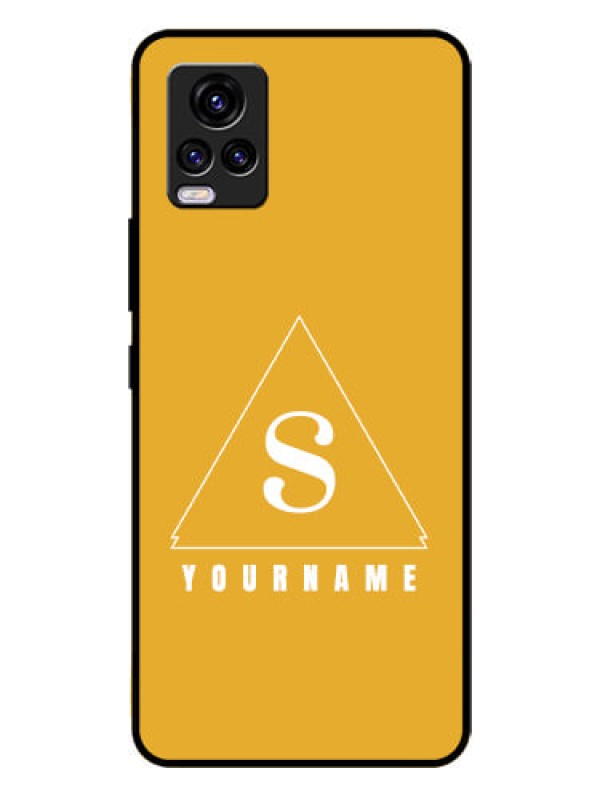 Custom Vivo V20 2021 Personalized Glass Phone Case - simple triangle Design