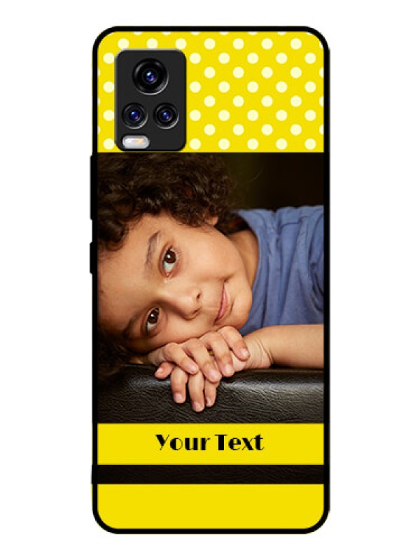 Custom Vivo V20 Pro Custom Glass Phone Case  - Bright Yellow Case Design