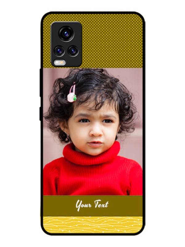 Custom Vivo V20 Pro Custom Glass Phone Case  - Simple Green Color Design