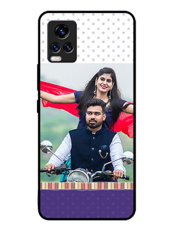 Custom Vivo V20 Pro Photo Printing on Glass Case  - Cute Family Design