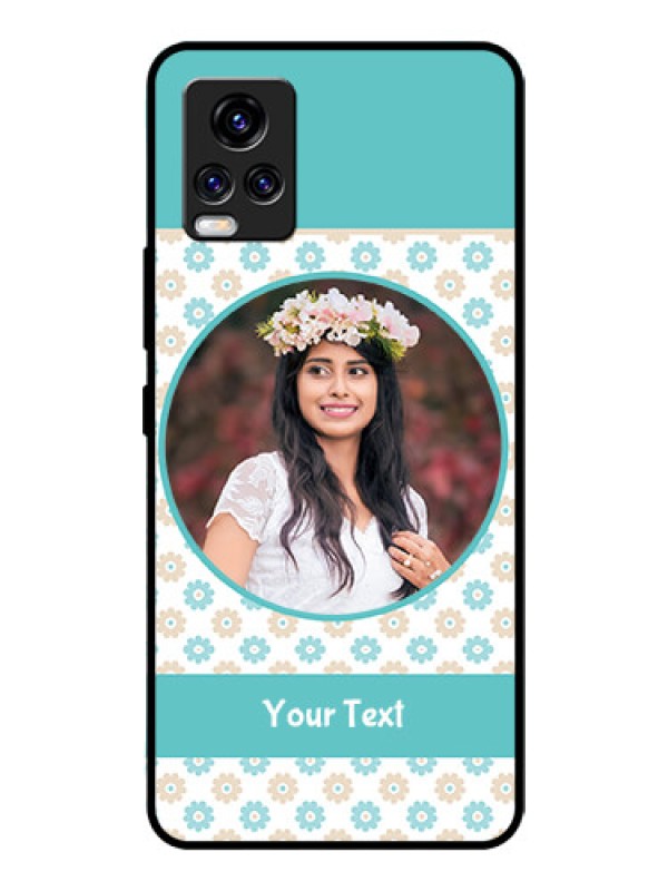 Custom Vivo V20 Pro Custom Glass Mobile Case  - Beautiful Flowers Design