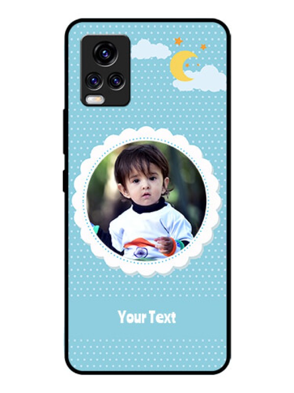 Custom Vivo V20 Pro Personalised Glass Phone Case  - Violet Pattern Design