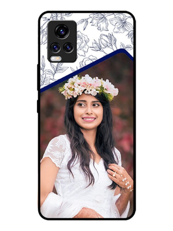 Custom Vivo V20 Pro Personalized Glass Phone Case  - Premium Floral Design