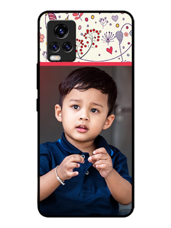 Custom Vivo V20 Pro Custom Glass Mobile Case  - Premium Floral Design