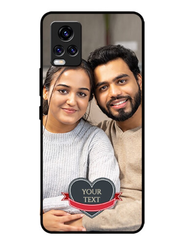 Custom Vivo V20 Pro Custom Glass Phone Case  - Just Married Couple Design