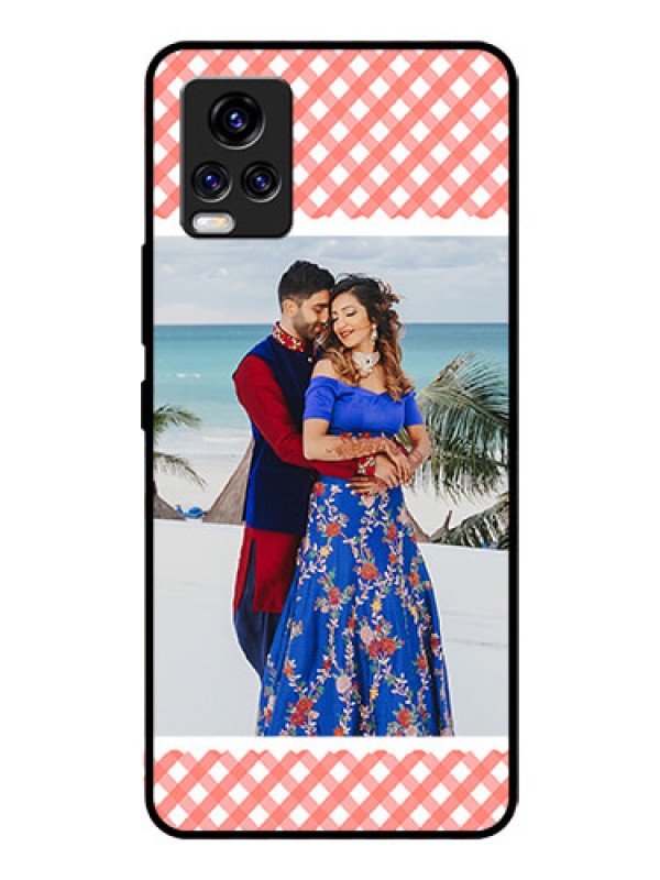 Custom Vivo V20 Pro Personalized Glass Phone Case  - Pink Pattern Design