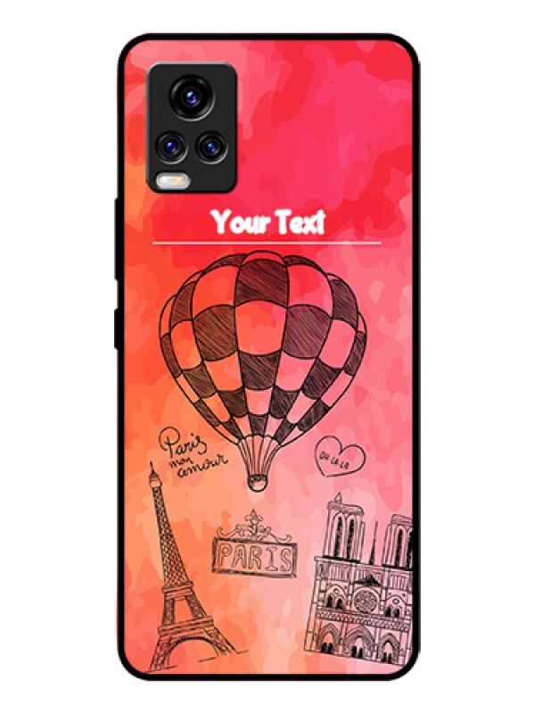 Custom Vivo V20 Pro Custom Glass Phone Case  - Paris Theme Design