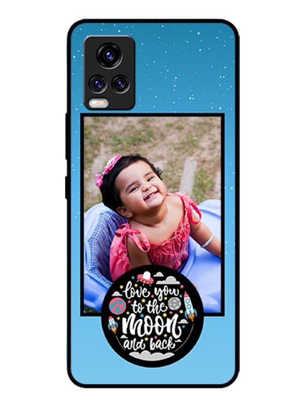 Custom Vivo V20 Pro Custom Glass Mobile Case  - Wave Pattern Colorful Design