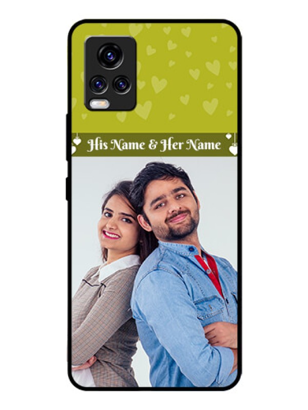 Custom Vivo V20 Pro Custom Glass Phone Case  - You & Me Heart Design