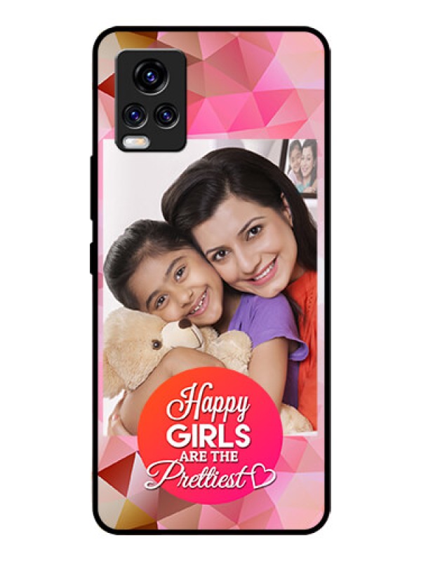 Custom Vivo V20 Pro Photo Printing on Glass Case  - Abstract Triangle Design