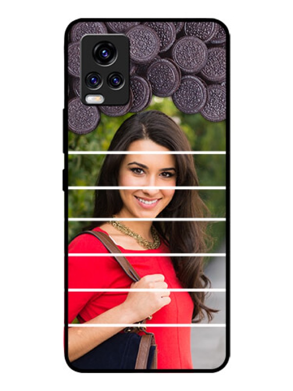 Custom Vivo V20 Pro Custom Glass Phone Case  - with Oreo Biscuit Design