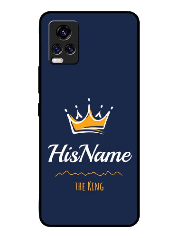 Custom Vivo V20 Pro Glass Phone Case King with Name