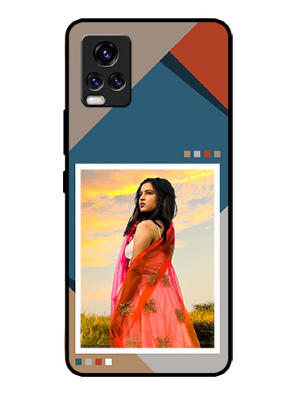 Custom Vivo V20 Pro Personalized Glass Phone Case - Retro color pallet Design