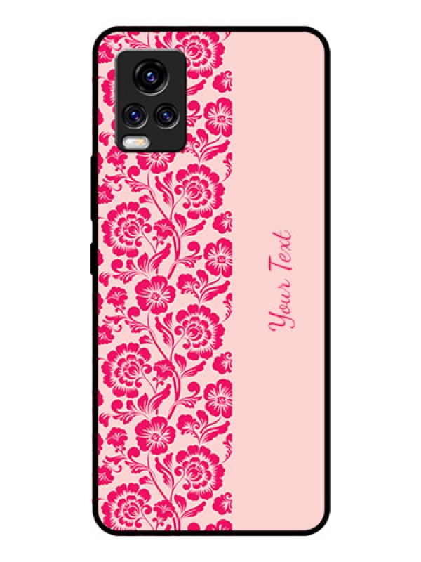 Custom Vivo V20 Pro Custom Glass Phone Case - Attractive Floral Pattern Design