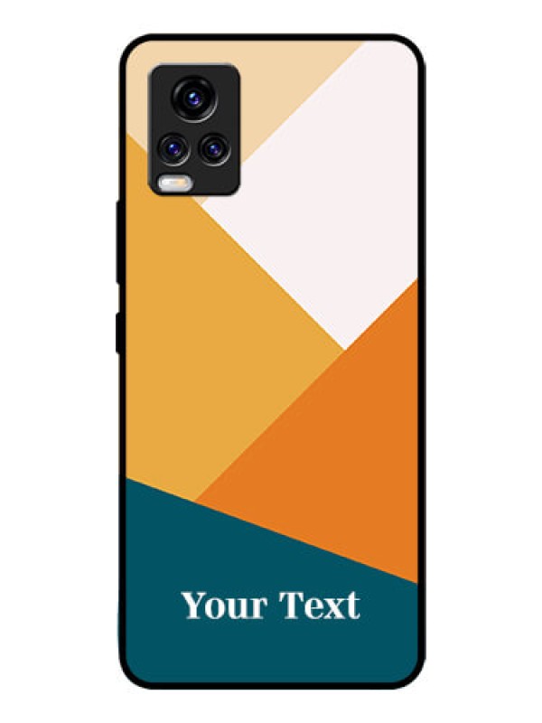 Custom Vivo V20 Pro Personalized Glass Phone Case - Stacked Multi-colour Design