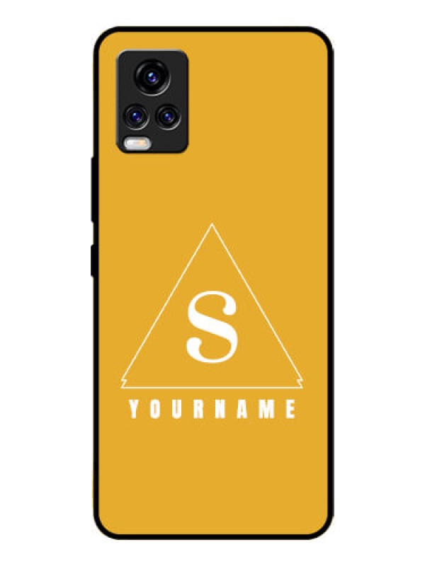 Custom Vivo V20 Pro Personalized Glass Phone Case - simple triangle Design