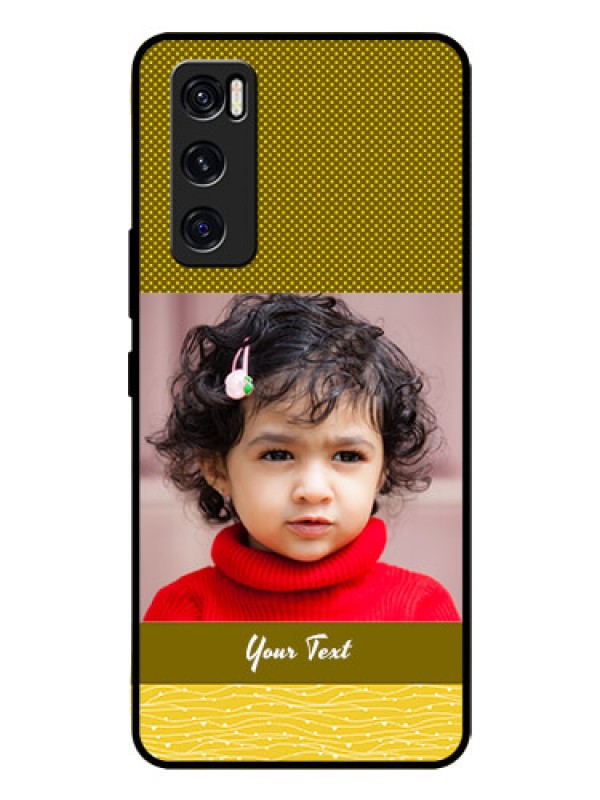 Custom Vivo V20 Se Custom Glass Phone Case  - Simple Green Color Design