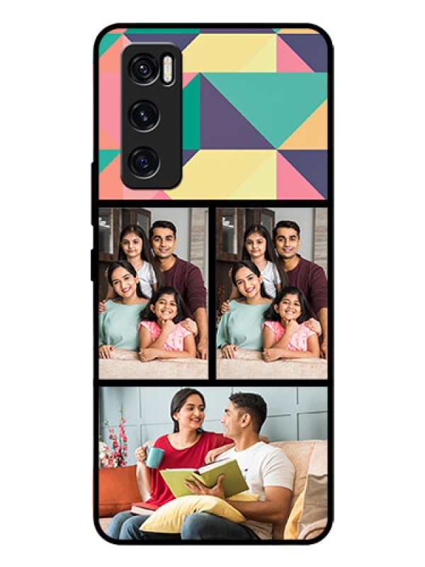 Custom Vivo V20 Se Custom Glass Phone Case  - Bulk Pic Upload Design