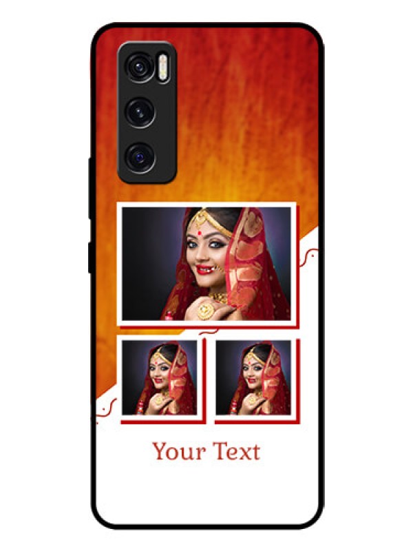 Custom Vivo V20 Se Custom Glass Phone Case  - Wedding Memories Design  